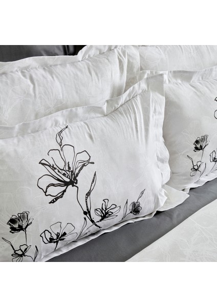 Lucinda %100 Pamuk Çift Kişilik Nevresim Takımı Siyah indirimleri