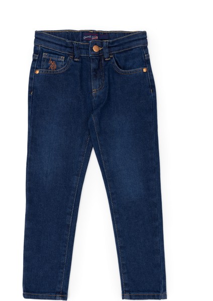 U.S. Polo Assn. Kız Çocuk Koyu Mavi Jean Pantolon 50275505-DN0023