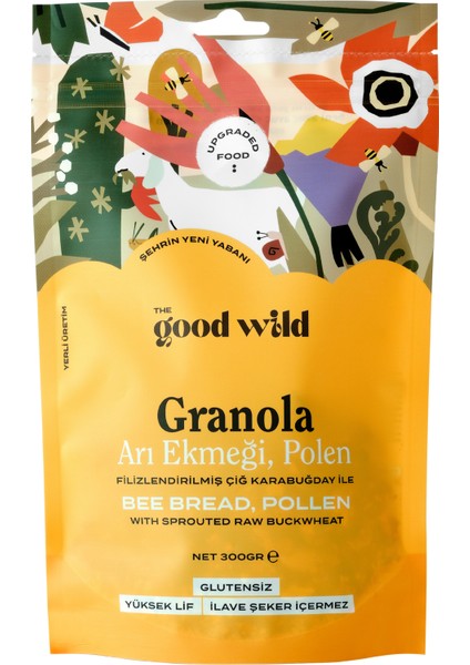 The Good Wild Glütensiz, Şeker İlavesiz Granola Arı Ekmeği & Polen 300 G