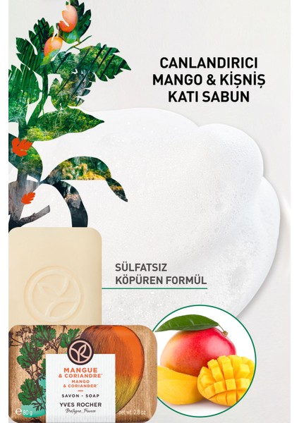 Yves Rocher Katı Sabun - Canlandırıcı Mango Kişniş - 80G-50316