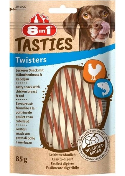 Tasties Twisters Tavuklu Balıklı Burgu Köpek Ödülü 85 gr