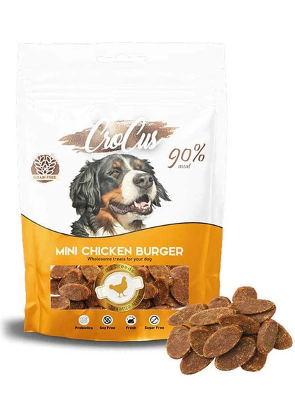 Pet Garden Crocus Mını Tavuk Burger Tahılsız Köpek Ödülü 80GR