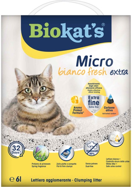 Kedi Kumu Micro Bianco Fresh Extra 6lt