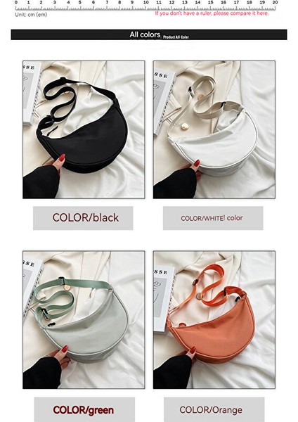 Huiding Up Yeni Stil Naylon Crossbody Hafif Koltuk Altı Tek Omuz Kanvas Çanta (Yurt Dışından)