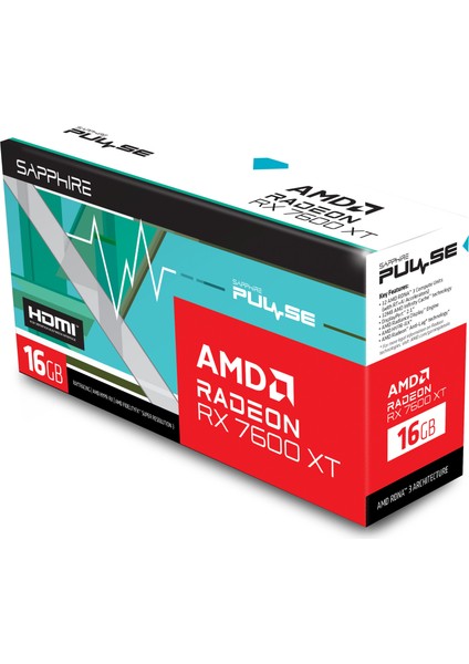 RX 7600 XT Pulse AMD 16GB GDDR6 128Bit Ekran Kartı 11339-04-20G