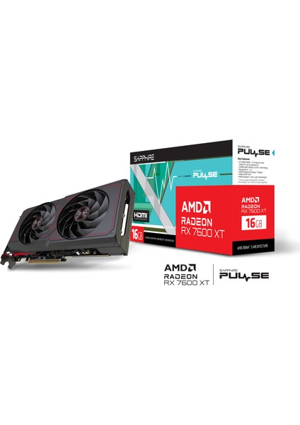 RX 7600 XT Pulse AMD 16GB GDDR6 128Bit Ekran Kartı 11339-04-20G