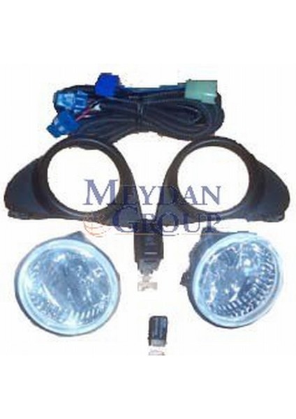 Toyota Yarıs- 00/02; Sis Lambası Sağ/sol Set 2 Parça Yuvarlak (Çerçeve/role/düğme/tesisat Komple