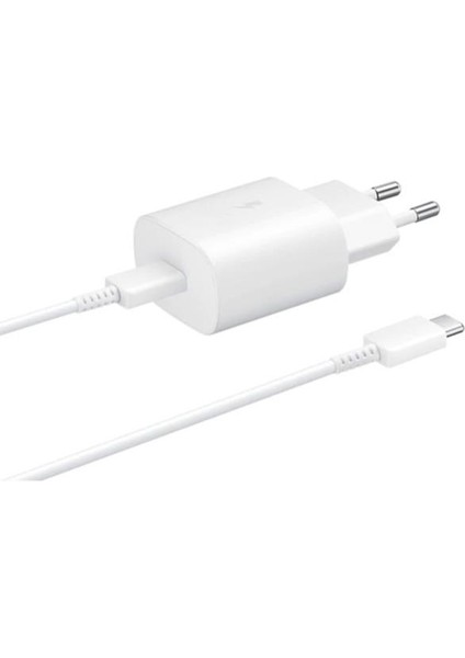 Galaxy A71 Için EP-TA800X Tip-C 25W Hızlı Şarj Başlığı + USB Tip-C Kablo