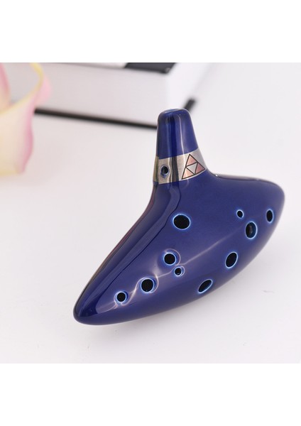 Beauty Life 12 Delik Ocarina Seramik Alto C Gemi Flüt Rüzgar Enstrümanı (Yurt Dışından)