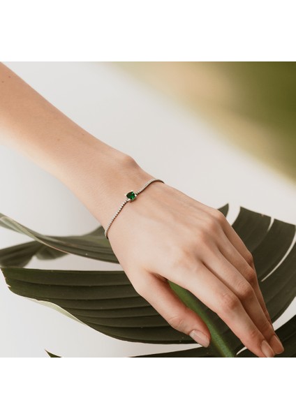 Zümrüt Tek Taşlı Su Yolu Bileklik fiyatları