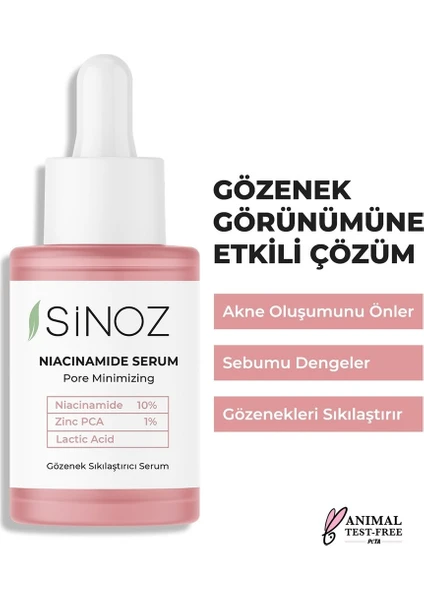 Gözenek Sıkılaştırıcı Sebum Dengeleyici Sivilce Karşıtı Serum Niacinamide 10% + Zinc Pca 1% 30 ML