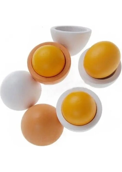 Beyaz Stil 6 Adet Ahşap Yumurta Sarısı Mutfak Yemek Pişirme Çocuklar Çocuk Bebek Oyuncak Oyna Pretend (Yurt Dışından) modelleri