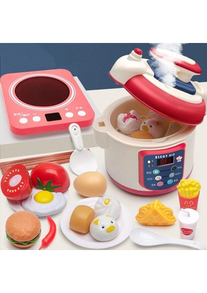 Pirinç Ocak 25 Adet Tarzı Gıda Parçaları ile Pirinç Ocak Mutfak Playset Şef Aletleri Oyna Pretend Erken Öğrenme Okul Öncesi Pişirme Oyuncak Çocuklar Için Hediye (Yurt Dışından) fiyatları