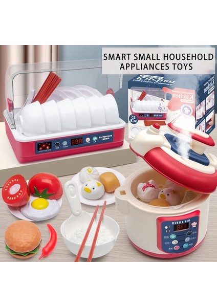Pirinç Ocak 25 Adet Tarzı Gıda Parçaları ile Pirinç Ocak Mutfak Playset Şef Aletleri Oyna Pretend Erken Öğrenme Okul Öncesi Pişirme Oyuncak Çocuklar Için Hediye (Yurt Dışından) fırsatları