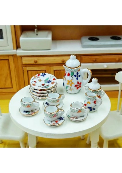 No.2 Tarzı Mini Çiçek Seramik Çay Seti Cep Seramik Minyatür Çiçek Sofra Çocuk Mutfak Porselen Çay Bardağı Seti Oyuncak (Yurt Dışından) modelleri