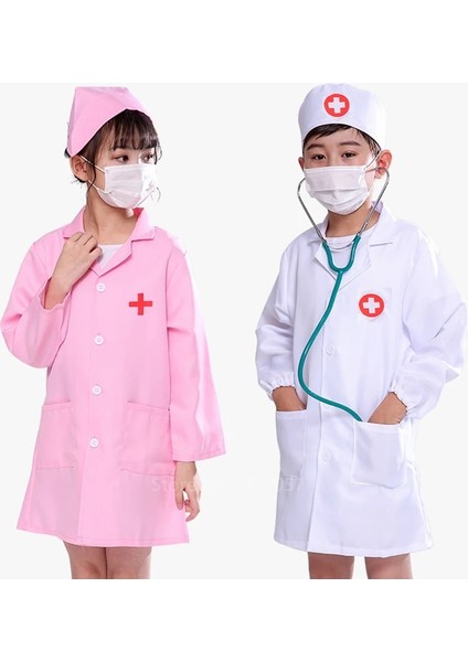 Çocuk Stetoskop Stili Çocuk Doktor Oyuncaklar Stetoskop Oyna Pretend Hemşire Beyaz Bornoz Üniforma Rol Yapma Oyunları Tıp Eğitici Öğrenme Oyuncaklar Zxh (Yurt Dışından) fırsatları