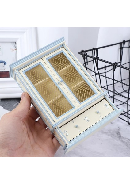 9x7.7x7.7cm Stili :12 Evcilik Minyatür Mutfak Mobilyaları Beyaz Dolaplar Teşhir Dolabı Çocuklara Hediye (Yurt Dışından) fiyatları