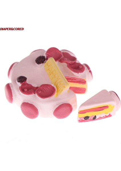 Gök Mavisi Tarzı 1- Sahte Çilekli Kek Gıda Reçine Flatback Düz Geri Cabochon Kawaii Dıy Reçine Zanaat Dekorasyon Dollhouse Minyatür (Yurt Dışından)
