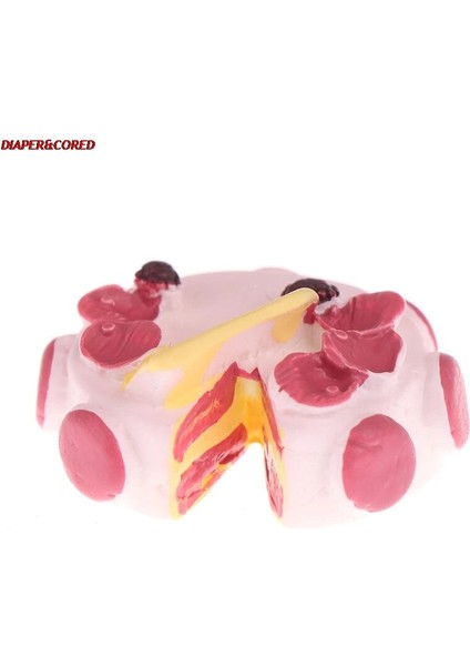 Gök Mavisi Tarzı 1- Sahte Çilekli Kek Gıda Reçine Flatback Düz Geri Cabochon Kawaii Dıy Reçine Zanaat Dekorasyon Dollhouse Minyatür (Yurt Dışından)