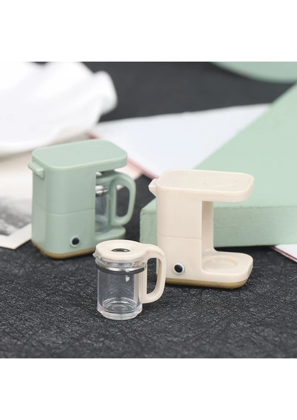 Çok Renkli Stil 1:12 Evcilik Minyatür Kahve Makinesi Mutfak Ekmek Makinesi Sıkacağı Cezve Noel Kahve Fincanı Içecek Mutfak Elektrikli Model (Yurt Dışından)
