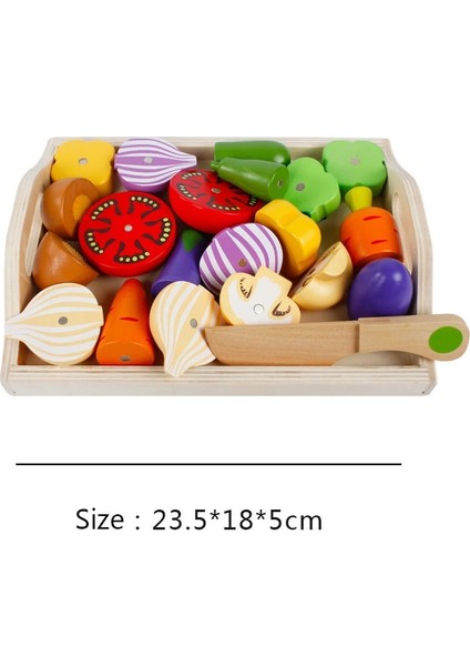 F Stili Montessori Kesilmiş Meyve ve Sebze Oyuncaklar Ahşap Klasik Oyun Simülasyon Mutfak Serisi Oyuncaklar Erken Eğitim Hediye Oyun Evi Oyuncak (Yurt Dışından)