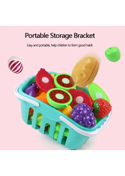 16 Adet Kit 1 Stil Oyna Pretend Oyuncak Seti Plastik Gıda Kesme Meyve Sebze Gıda Çocuklar Için Oyuncaklar Pretend Eğitici Hediye (Yurt Dışından)