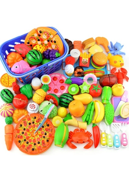 13 Adet Tarzı Ldren Mini Mutfak Gıda Oyuncak Seti Oyunu Oyna Pretend Kesme Meyve ve Sebze Kız Oyuncakları Öğrenme Eğitici Oyuncaklar (Yurt Dışından)