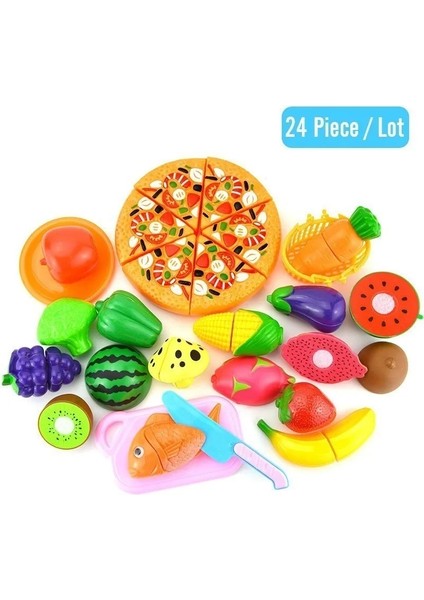 13 Adet Tarzı Ldren Mini Mutfak Gıda Oyuncak Seti Oyunu Oyna Pretend Kesme Meyve ve Sebze Kız Oyuncakları Öğrenme Eğitici Oyuncaklar (Yurt Dışından)
