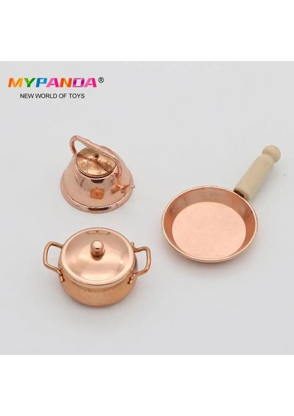 Siyah Stil Ale Dollhouse Minyatür Simülasyon Kızartma Tavası Tencere Su Isıtıcısı Tencere Pişirme Mikro Vapur Mutfak Gereçleri Oyuncak (Yurt Dışından) modelleri