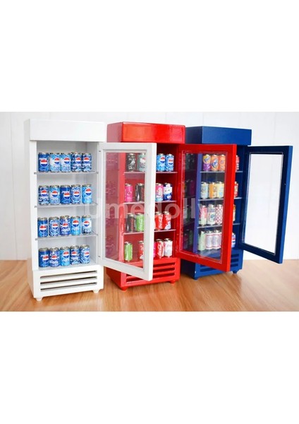 1 Takım Kola Tarzı Ahşap 1:12 Sevimli Mını Dollhouse Minyatür Buzdolabı Oyun Bebek Maması Içecek Oyuncak Mağazası Ev Dekorasyon Mobilya Aksesuarları (Yurt Dışından)