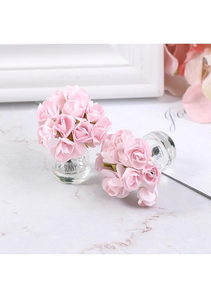 Kırmızı Stil Dollhouse Minyatür Pembe Gül Cam Şişe Çiçek Aranjmanı Ev Dekorasyonu Bebek Evi Mobilya Oyuncaklar (Yurt Dışından)