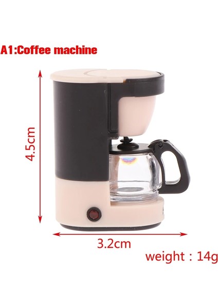 Gri Stil 1:12 Evcilik Minyatür Kahve Makinesi Mutfak Ekmek Makinesi Sıkacağı Cezve Noel Kahve Fincanı Içecek Mutfak Elektrikli Model (Yurt Dışından)