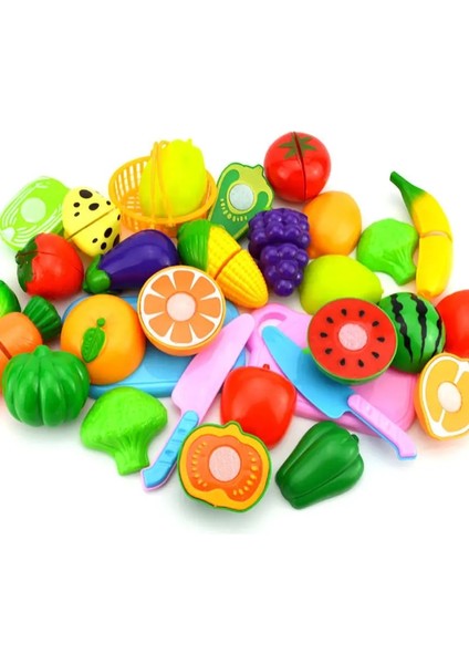 Et Plastik Gıda Oyuncak Oyna Pretend Meyve Sebze Gıda Kesme Çocuklar Için Yapay Mutfak Oyuncakları Oyna Pretend Hediyeler (Yurt Dışından)