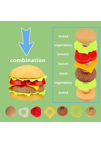 E 2 Adet Tarzı Çocuk Simülasyon Mutfak Gıda Oyuncaklar Oyna Pretend Hamburger Hotdog Patates Kızartması Pişirme Oyuncak Oyun Evi Eğitici Oyuncaklar Çocuk Için (Yurt Dışından) indirimleri