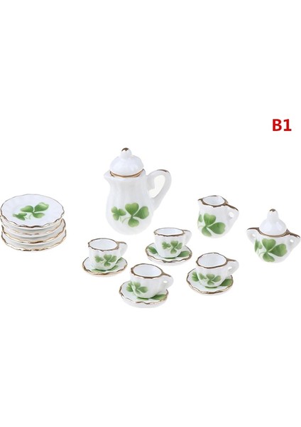 B1 Stili 24 Desenler 1:12 Minyatür Porselen Çay Bardağı Seti Chintz Çiçek Sofra Mutfak Bebek Evi Mobilya Oyuncaklar Çocuklar Için (Yurt Dışından)