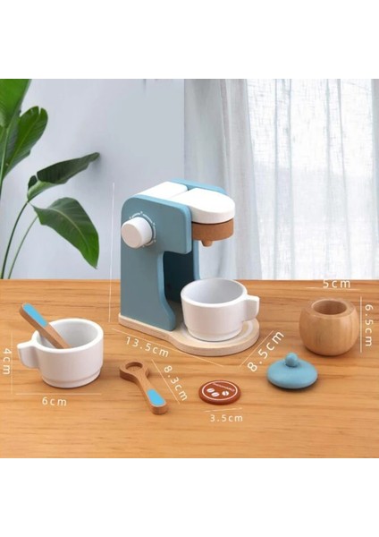 No.7 Tarzı Mutfak Oyun Oyuncak Ahşap Simülasyon Kahve Makinesi Tost Makinesi Mikser Sıkacağı Evi Erken Öğrenme Eğitici Oyuncaklar Hediye (Yurt Dışından)