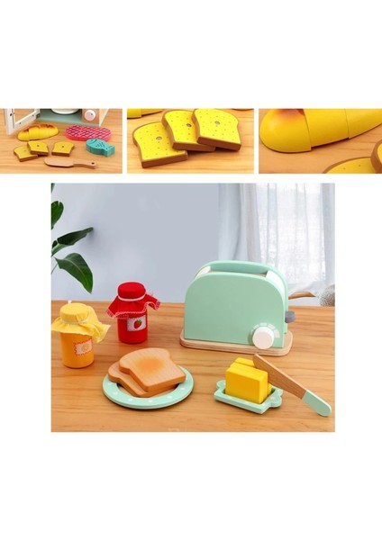 No.7 Tarzı Mutfak Oyun Oyuncak Ahşap Simülasyon Kahve Makinesi Tost Makinesi Mikser Sıkacağı Evi Erken Öğrenme Eğitici Oyuncaklar Hediye (Yurt Dışından)
