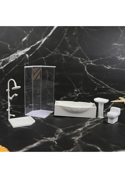 C Stili Dollhouse Minyatür Banyo Seti Duş Odası Tuvalet Küvet Lavabo Modeli Oyuncak Mikro Banyo Takımı Aksesuarları (Yurt Dışından) fiyatları