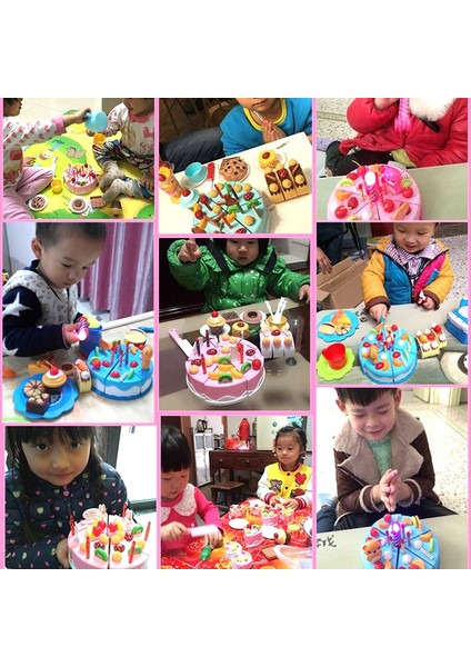 61 Kırmızı Işık Stili Yeni Dıy Kek Mutfak Oyuncak Seti Gıda Kesme Meyve Eğitici Doğum Günü Oyuncak Oyna Pretend Cocina De Juguete Bebek Çocuk Hediye Için (Yurt Dışından) fırsatları