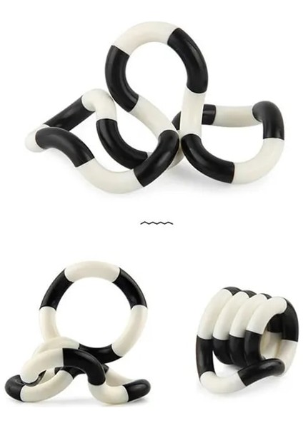 Siyah Beyaz 01 Stili Yeni Fidget Anti Stres Oyuncak Büküm Yetişkin Dekompresyon Oyuncak Çocuk Deformasyon Halat Stres Çocuklar Için Mükemmel Renkli Oyuncaklar Oynamak (Yurt Dışından)