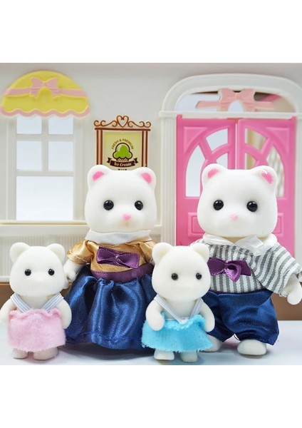 G03-K03 Stili Tavşan Ayı Panda Kız Oyna Pretend Seti Çocuk Simülasyon Orman Hayvan Ailesi 1:12 Ölçekli Dollhouse Mobilya Minyatür (Yurt Dışından)