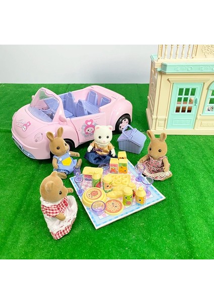 Pembe Araba Stili Simulatioar Oyun Evi Oyuncak Sürgülü Cabrio Araba Tavşan Aile Sepeti Oyuncak Kız Hediyeleri Çocuklar Doğum Günü Hediyeleri (Yurt Dışından) modelleri