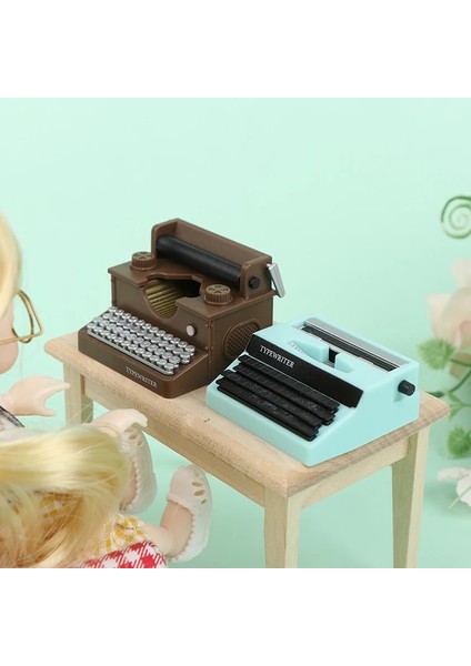 A2 Stili Yeni Sıcak！ Simülasyon Eski Daktilo Dollhouse Minyatür 1:12 Ölçekli Peri Bebek Ev Yaşamı Sahne Mobilya Oyuncaklar (Yurt Dışından)