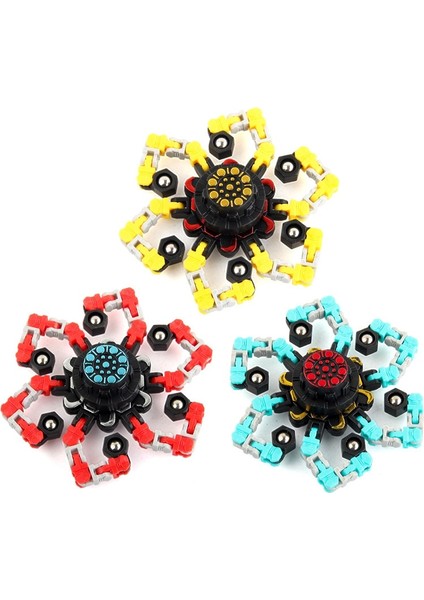 Mavi Stil Yeni Deforme Fidget Er Zincir Stres Giderici Dıy Fidget Oyuncaklar Parmak Ucu Döndürülebilir Odak Mekanik Zincir Robot Oyuncak Yeni Dişli (Yurt Dışından)