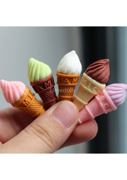 5 Adet Bir Stil Sevimli Ale Minyatür Dollhouse Dondurma Modeli Mini Dondurma Simülasyon Barbies Için Gıda Blyth Doll Mutfak Oyuncak Aksesuarları (Yurt Dışından)