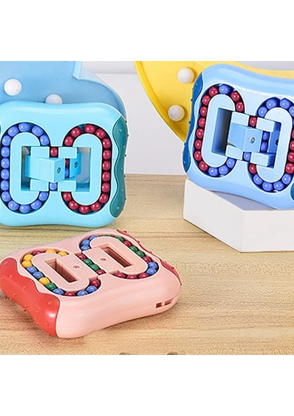 Rastgele Renk Stili Dönen Sihirli Fasulye Zeka Parmak Ucu Küp Çocuk Parmak Gyro Sihirli Disk Eğitici Küp Fidget Oyuncak Paketi (Yurt Dışından)