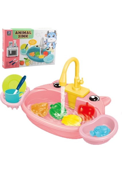 Pembe Tarzı Çocuklar Mk Mutfak Oyuncak Seti Bulaşık Yıkama Simüle Eğitici Oyun Evi Oyunları Lavabo Seti Çocuklar Noel Hediyesi Mutfak Oyuncaklar (Yurt Dışından)