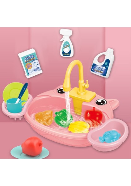 Pembe Tarzı Çocuklar Mk Mutfak Oyuncak Seti Bulaşık Yıkama Simüle Eğitici Oyun Evi Oyunları Lavabo Seti Çocuklar Noel Hediyesi Mutfak Oyuncaklar (Yurt Dışından)
