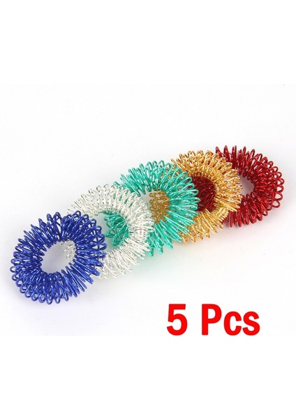 5 Adet Tarzı Spikey Fidget Oyuncaklar Akupunktur Stres Giderici Set Sessiz Metal Antistres Parmak Yüzük Yetişkinler Çocuklar Duyusal Masa Oyunları (Yurt Dışından)