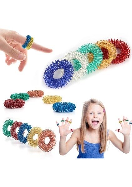 5 Adet Tarzı Spikey Fidget Oyuncaklar Akupunktur Stres Giderici Set Sessiz Metal Antistres Parmak Yüzük Yetişkinler Çocuklar Duyusal Masa Oyunları (Yurt Dışından) modelleri